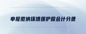 申報(bào)繳納環(huán)境保護(hù)稅會(huì)計(jì)分錄