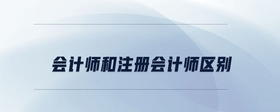 會(huì)計(jì)師和注冊(cè)會(huì)計(jì)師區(qū)別