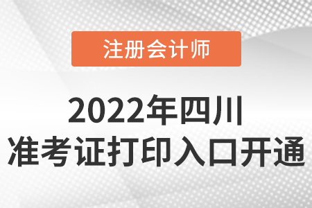 2022年四川省阿壩注冊(cè)會(huì)計(jì)師準(zhǔn)考證打印入口開通啦！