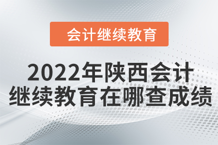 2022年陜西會(huì)計(jì)繼續(xù)教育在哪查成績？