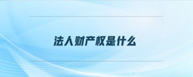 法人財產(chǎn)權(quán)是什么