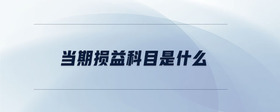 當期損益科目是什么