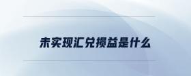 未實現(xiàn)匯兌損益是什么