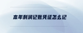 本年利潤記賬憑證怎么記