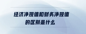 經(jīng)濟(jì)凈現(xiàn)值和財務(wù)凈現(xiàn)值的區(qū)別是什么