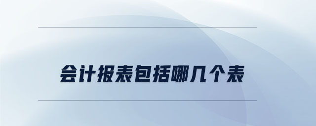 會計(jì)報(bào)表包括哪幾個表