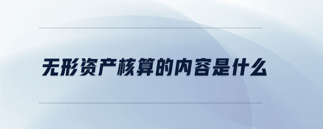 無形資產(chǎn)核算的內(nèi)容是什么