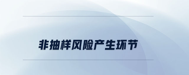非抽樣風險產生環(huán)節(jié)