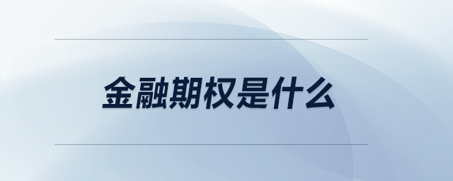 金融期權(quán)是什么