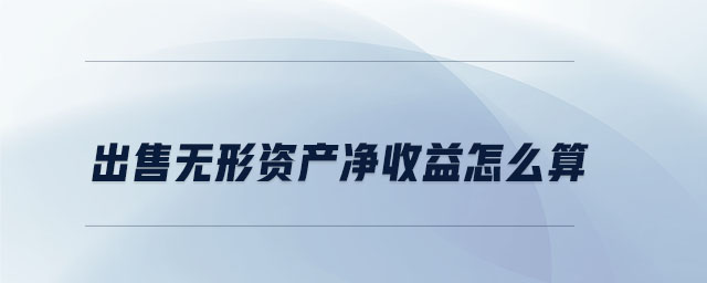 出售無形資產(chǎn)凈收益怎么算