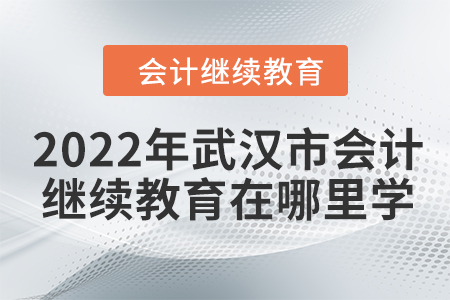 2022年武漢市會計人員繼續(xù)教育在哪里學？