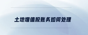 土地增值稅賬務如何處理