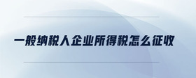 一般納稅人企業(yè)所得稅怎么征收？