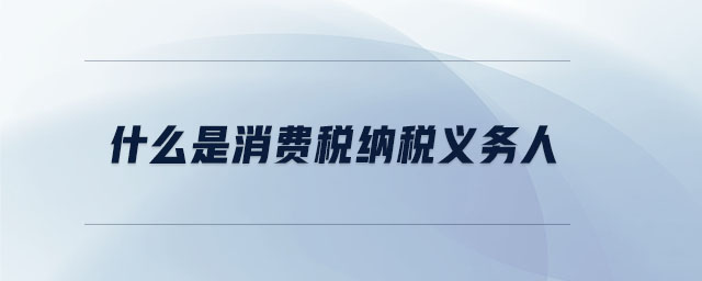什么是消費稅納稅義務人