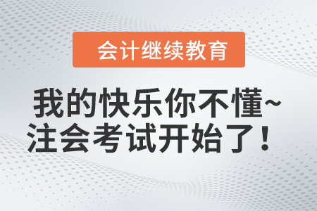 我的快樂你不懂~注會(huì)考試開始了！