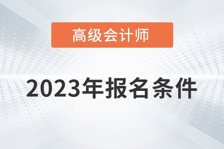報考高級會計師的條件2023公布了嗎？