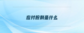 應(yīng)付股利是什么