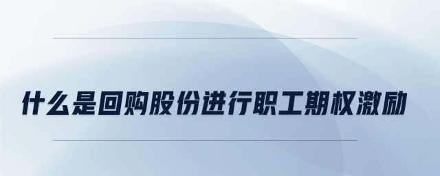 什么是回購股份進(jìn)行職工期權(quán)激勵