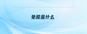免稅是什么