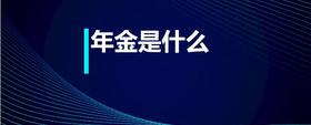 年金是什么