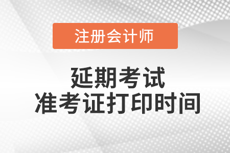 海南省樂東自治縣注冊會計師延考準考證打印時間在2022年的哪天？