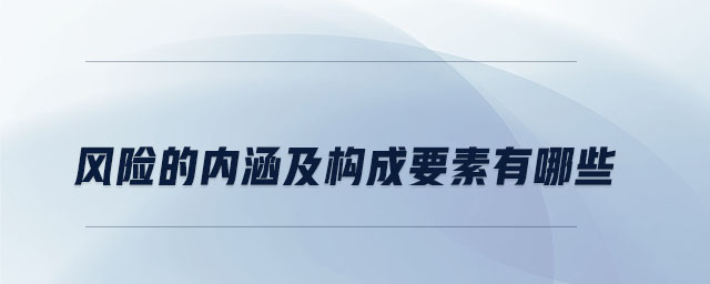 風(fēng)險的內(nèi)涵及構(gòu)成要素有哪些