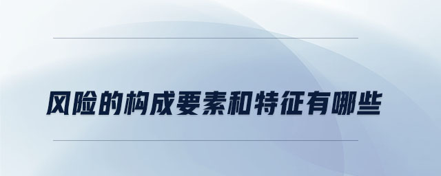 風(fēng)險的構(gòu)成要素和特征有哪些