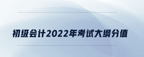 初級會計2022年考試大綱分值