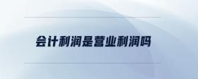 會(huì)計(jì)利潤(rùn)是營(yíng)業(yè)利潤(rùn)嗎