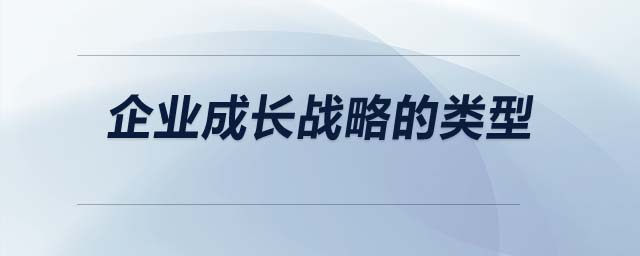 企業(yè)成長戰(zhàn)略的類型
