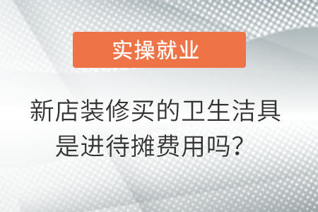 新店裝修買的衛(wèi)生潔具，像花灑呀，龍頭之類的，是進待攤費用嗎？