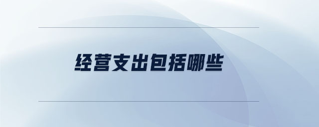 經(jīng)營(yíng)支出包括哪些