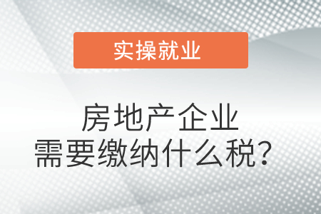房地產(chǎn)企業(yè)需要繳納什么稅？