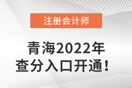 青海2022年注冊會計師成績查詢?nèi)肟陂_通啦！