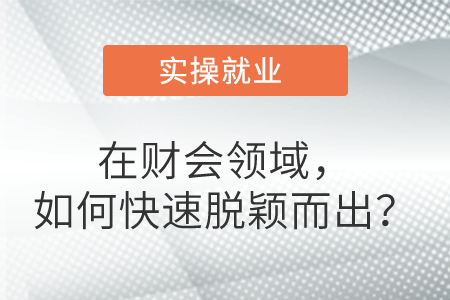 在財會領(lǐng)域，如何快速脫穎而出？