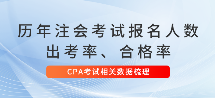 歷年注會考試報名人數(shù)、出考率、合格率數(shù)據(jù)梳理！