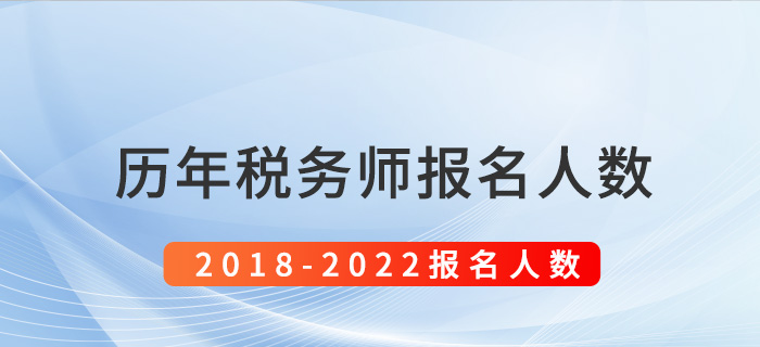 2018-2022年稅務師考試報名人數(shù)盤點