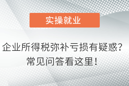 企業(yè)所得稅彌補(bǔ)虧損有疑惑？常見問答看這里！