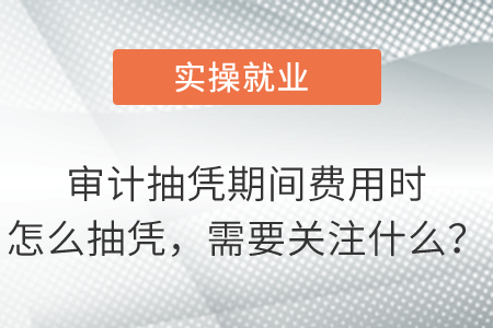 審計(jì)抽憑期間費(fèi)用時(shí)怎么抽憑，需要關(guān)注什么？