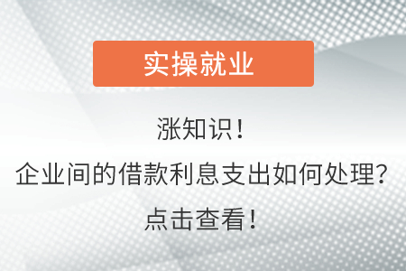 漲知識(shí)！企業(yè)間的借款利息支出如何處理？點(diǎn)擊查看！