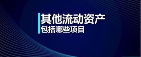 其他流動資產(chǎn)包括哪些項目