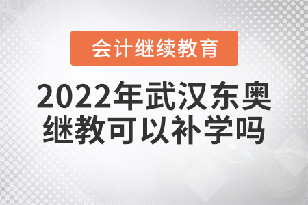 2022年武漢東奧會計繼續(xù)教育可以補學(xué)嗎？