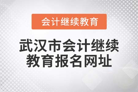 2022年武漢市會計繼續(xù)教育報名網(wǎng)址