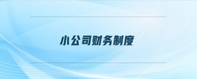 小公司財務(wù)制度