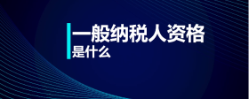 一般納稅人資格是什么