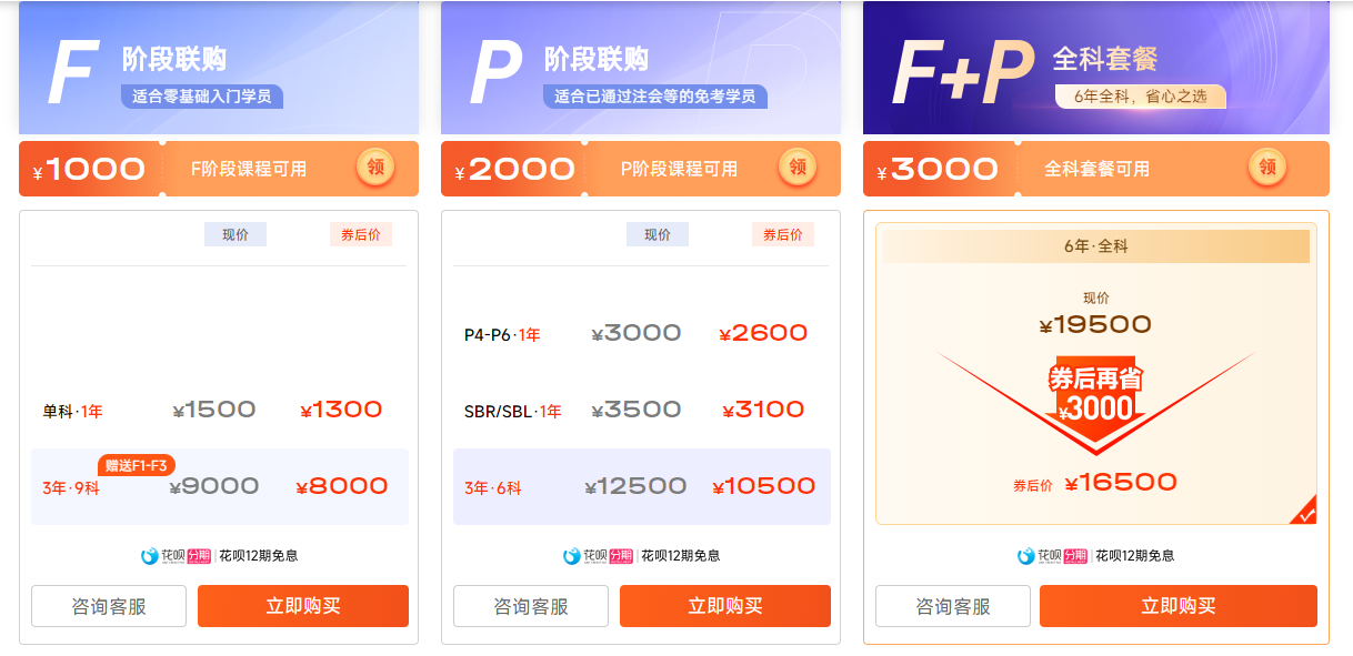 保價(jià)雙12！2023年ACCA全科套餐暢享鉅惠！