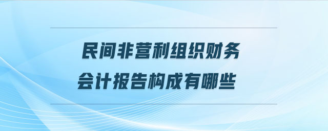 民間非營利組織財(cái)務(wù)會(huì)計(jì)報(bào)告構(gòu)成有哪些