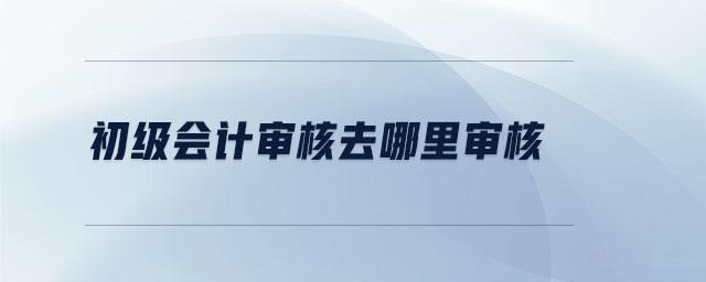 初級會計審核去哪里審核