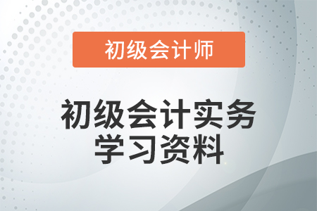 初級會計(jì)實(shí)務(wù)學(xué)習(xí)資料