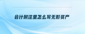 會計附注里怎么寫無形資產(chǎn)